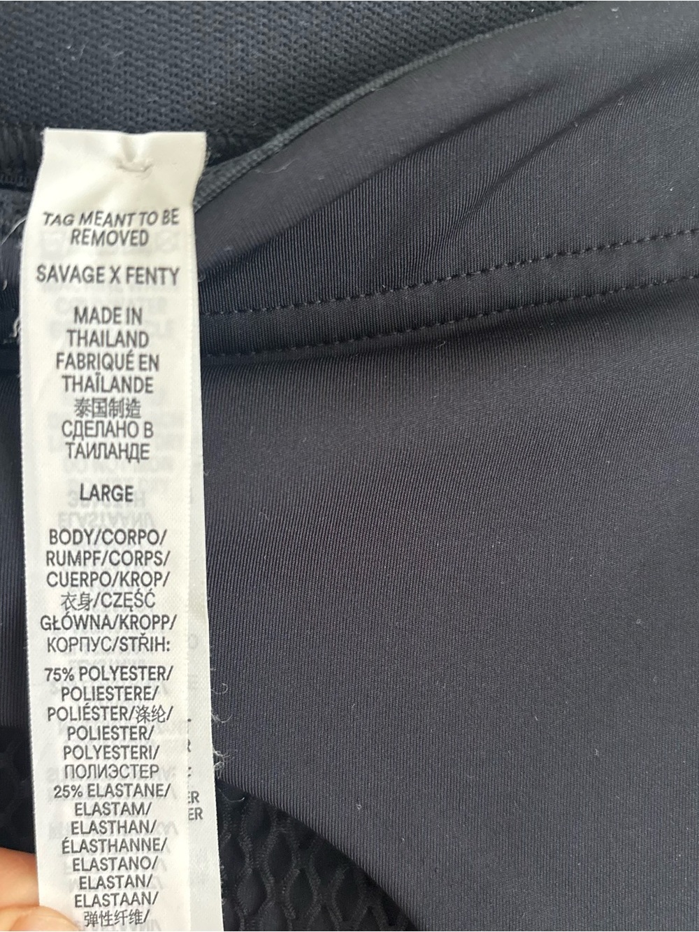 Savage X Fenty pin up Black fishnet Cutout leggings size large - Picture 6 of 7